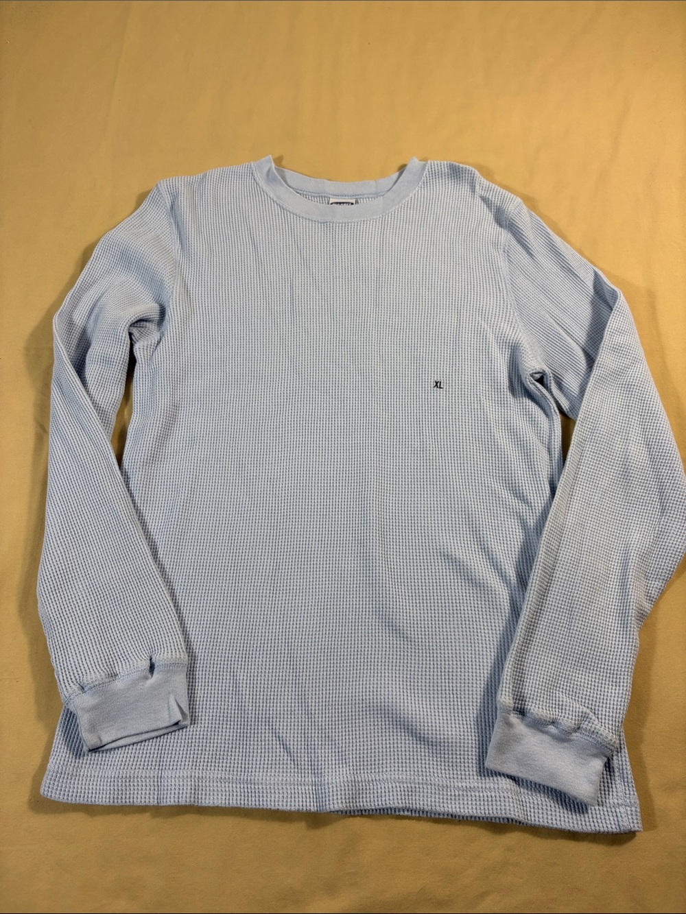 Old Navy NWT Men’s Light Blue Thermal Waffle Knit Long Sleeve Shirt Crewneck XL
